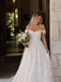 Elegant Floral Lace Off the Shoulder A-line Wedding Dress, WD3227