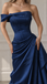 Elegant Dusty Pink Off Shoulder Corset A-line Prom Dress with Floral Embroidery, Evening Dress, PD28231270