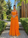 Gorgeous Orange Strapless Pleated A-line Evening Dress, Prom Dress, PD28231232