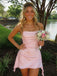 Elegant Pink Strapless A-line Short Mini Homecoming Dress, HD32670