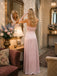 Simple Pink Satin Ruched A-line Prom Dress, Evening Dress, PD28231218