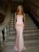 Elegant Pink Lace Appliques Strapless Mermaid Prom Dress, Evening Dress, PD2823088