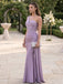 Elegant Purple One Shoulder Pleated Mermaid Prom Dress, Evening Dress, PD28231225
