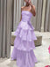 Elegant White Strapless A-line Long Prom Dress, Evening Dress, PD37686