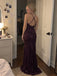 Vintage Purple Floral Sequin Mermaid Prom Dress, Evening Dress, PD28231249