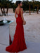 Elegant Red Ruffles Mermaid Evening Dress, PD28231238