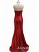 Sexy Red Strapless Long Mermaid Evening Dress - Sample Sale