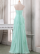 Elegant Mint Green Chiffon Strapless A-line Prom Dress with Crystal Beaded Bodice, PD3823000
