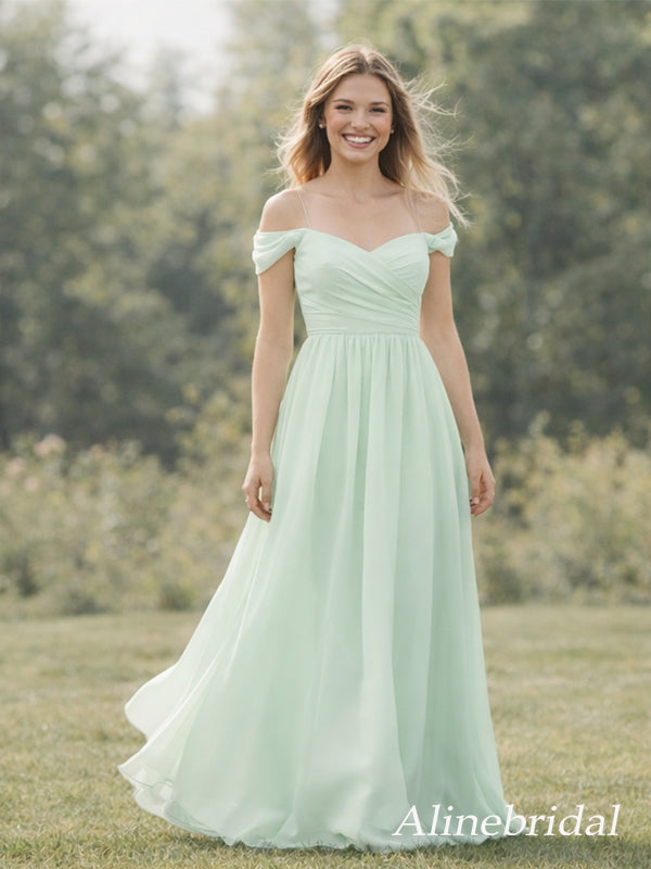 Multi-Color Mismatched Chiffon A-line Bridesmaid Dress, PD3823036