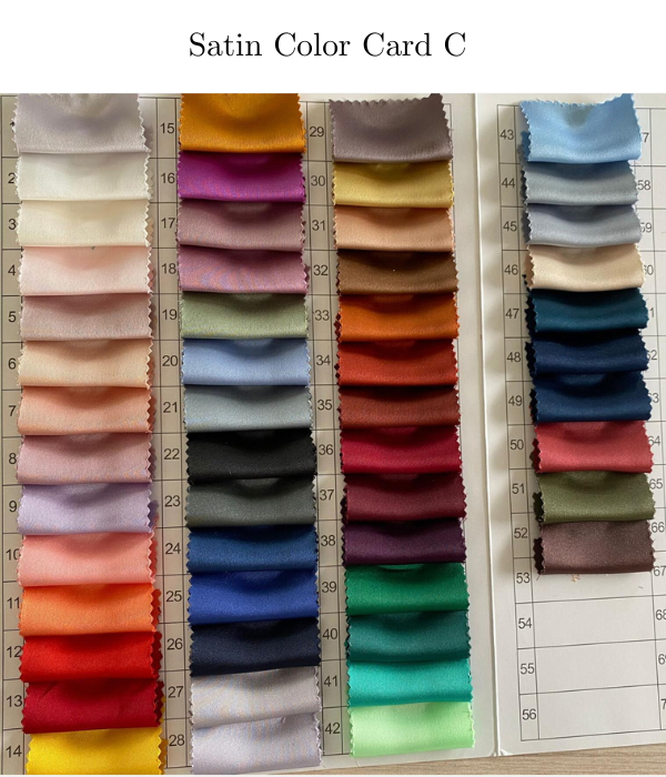 Satin Fabric Swatch (A/B/C), FS001