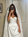 Modern Ivory Drop Waist Corset A-line Wedding Gowns, WD3229