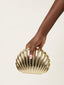 Metallic Gold Seashell Clutch Bag