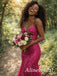 Sparkly Hot Pink Sequins V-neck Mermaid Prom Dress, PD3823032