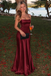 Elegant Navy Blue Square A-line Evening Party Dress, Prom Dress, PD28231269
