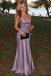 Elegant Navy Blue Square A-line Evening Party Dress, Prom Dress, PD28231269