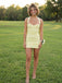 Sexy Light Yellow Sweetheart Bodycon Short Homecoming Dress, Prom Dress, PD382243