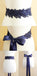 Navy Blue Sash, Elegant Girl Sash, Simple Bridesmaids Sash,Beautiful Lace Appliques Beading Sash, SA0011