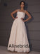 Elegant Square Spaghetti straps A-line Long Prom Dress, PD3537