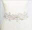 Gorgeous Crystal Rhinestone Bridal Belt, Pearl Bridal Belt,Beaded Flower Wedding Belt, White Sash, SA0037