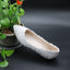 Pregnant Flat Heels Pearls Lace Pointed Toe White Wedding Bridal Shoes, S017