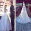 Luxurious Off shoulder Wedding Gowns Appliques Open Back Tulle Wedding Dress, WD0135