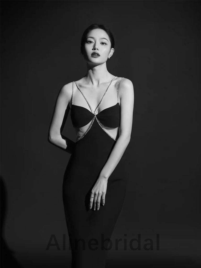 Sexy V-neck Sleeveless Mermaid Long Prom Dress, PD3579