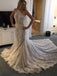Elegant Sheath Hater Mermaid Charming Lace Gorgeous Wedding Party Dresses, WD0096