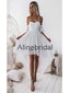 A-line Charming Lace Straps High-Low Homecoming Dresses HD100