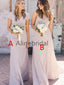 A-line Mismatched Chiffon Simple Cheap Formal Bridesmaid Dresses AB4236
