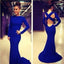 Popular Royal Blue Mermaid Sexy Pretty Open Back Unique Style Prom Dress,PD0133