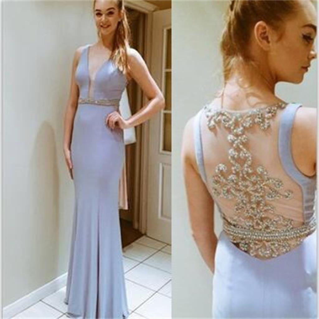 Long Custom Side Slit Pretty See-through Back Cocktail Evening Party Prom Dress,PD0157