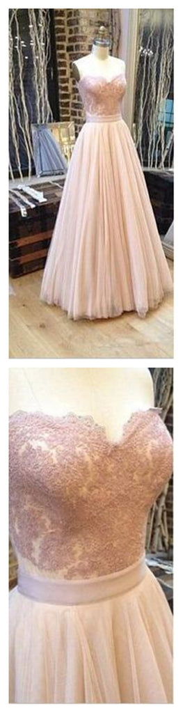 Long Sweetheart A-line Tulle Charming Cocktail Evening Party Prom Dresses Online,PD0158