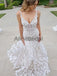 Elegant Unique Pretty Country Ivory Long Wedding Dresses WD0575