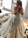 Gorgeous Shiny Beading Lace Strapless Overskirt Wedding Dresses, AB1525