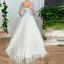 Elegant Off shoulder Sleeveless A-line Long Prom Dress, PD3612