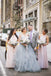 Light Grey Tulle Ruffles Strapless Ball Gown Simple Wedding Dresses, AB1110