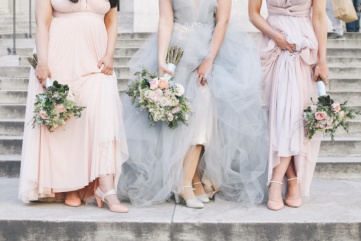 Light Grey Tulle Ruffles Strapless Ball Gown Simple Wedding Dresses, AB1110