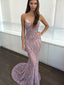 Light Purple Bead Starpless Sexy Prom Dresses ,PD00140
