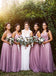 Light Purple Tulle Spaghetti Straps Convertible Tie Back Long Bridesmaid Dresses , AB1219