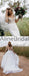 Long Sleeve Illusion lace Top Detachable Overskirt Wedding Dresses, AB1568