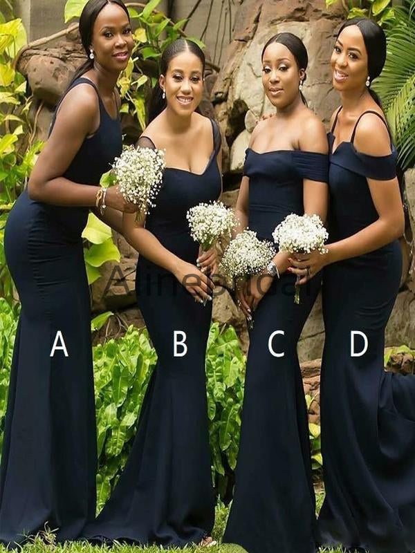 Mismatched  Elegant  Mermaid Long Bridesmaid Dresses AB4245