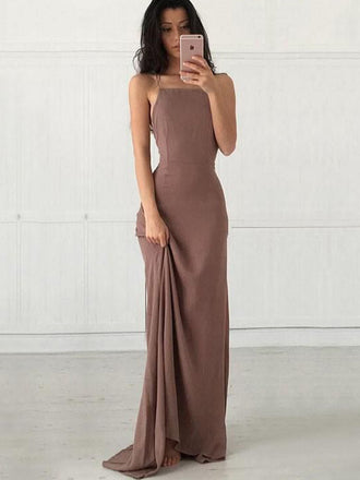 New Arrival Spaghetti Straps Fashion Charming Simple Prom Dresses, PD0154