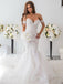 New Vintage Mermaid Off The Shoulder Formal Lace Charming Wedding Dresses. AB0220