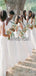 Off White Chiffon Mismatched Fashion Long Bridesmaid Dresses, AB4132
