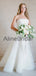 Off White Organza Strapless Simple Wedding Dresses, AB1551