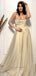 Elegant Sexy Cream Strapless Sweetheart A-line Long Prom Dress, PD3494