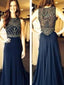 Popular Navy Pretty Rhinestone Best Sales Prom Dress, PD0006