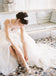 See Through Round Neck Sleeveless Lace Applique Ball Gown Wedding Dresses, WD0119