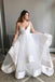 Simple White Spaghetti Strap Backless Beach Wedding Dresses, AB1522