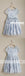 Stunning Blue Organza Lace Round Neck Short Sleeve Flower Girl Dresses, FGS086